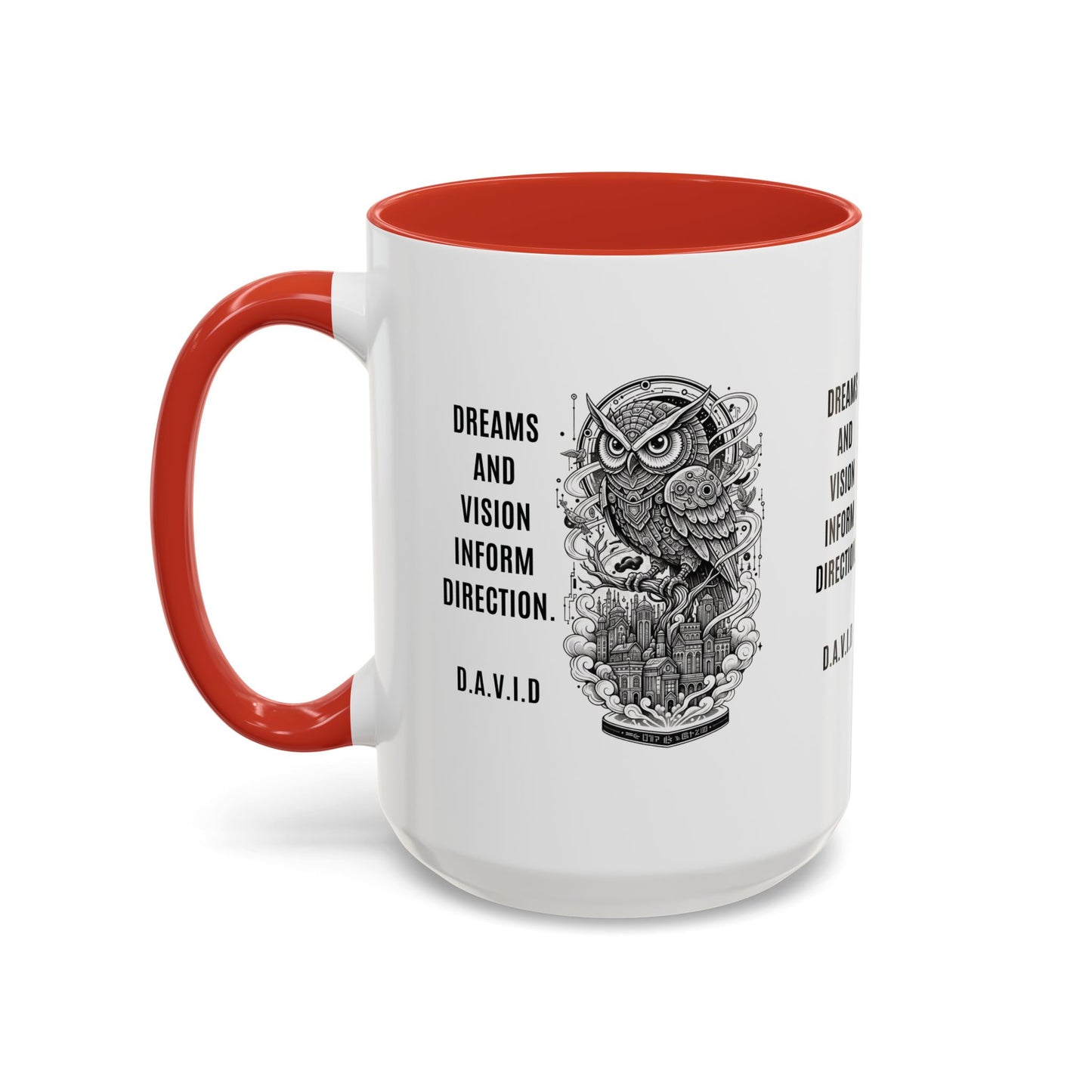 Personalized Owl Vision Accent Coffee Mug