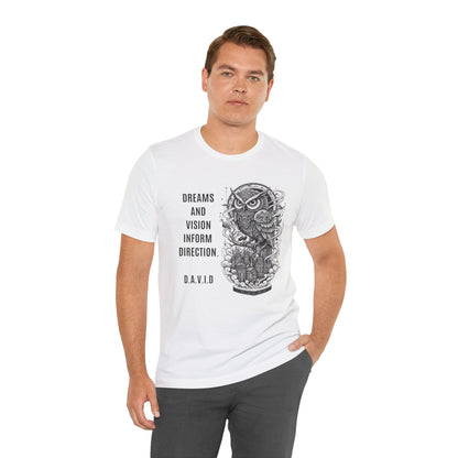 H2 Aura custom name initial t-shirt with a personalized artistic quote. A comfortable, versatile tee designed to showcase your individual aura and unique personality through custom typography.