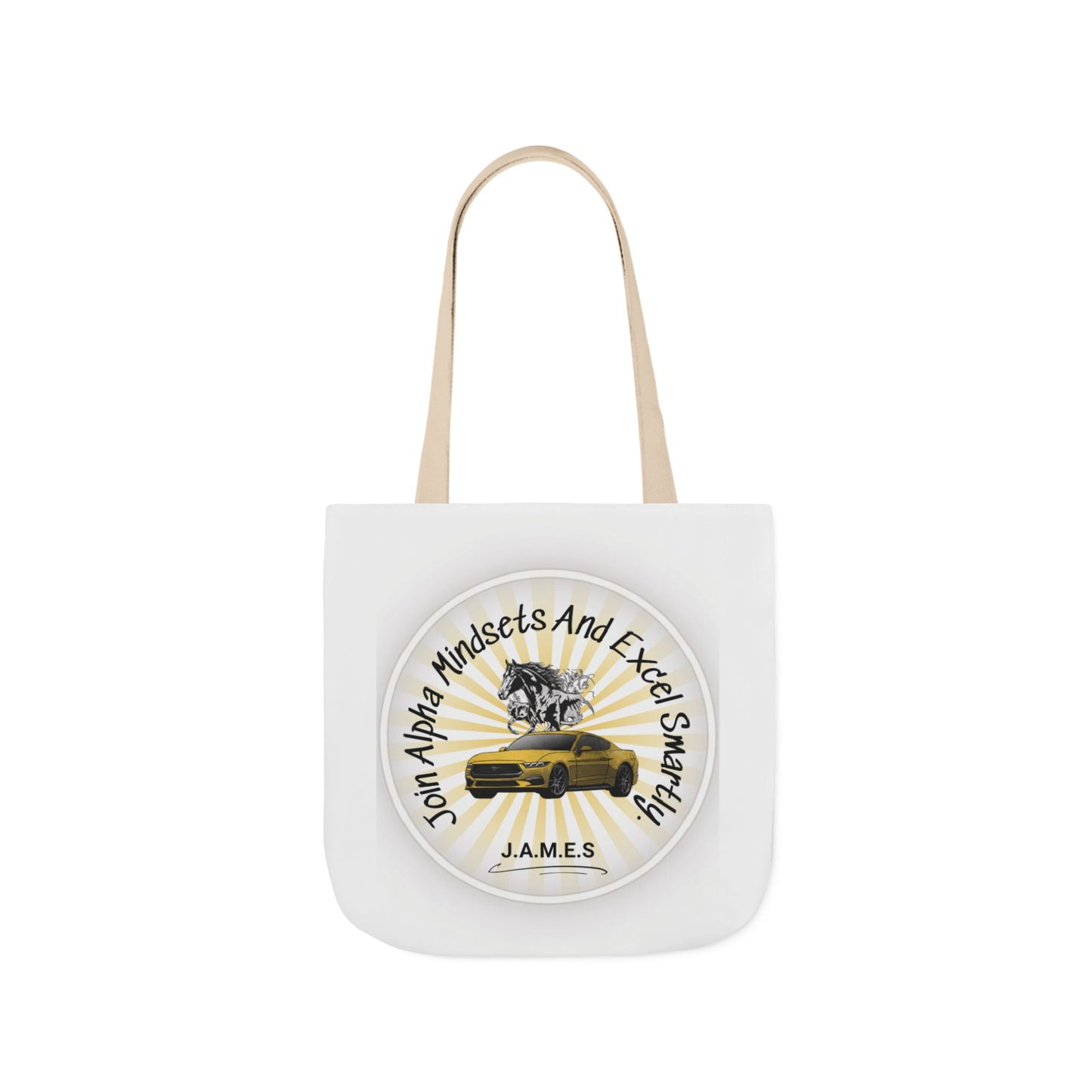 Personalized Initial Quote Horse Car Canvas Tote Custom Name