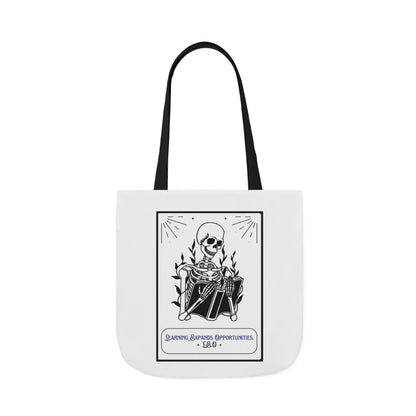 Personalized Initial Quote Skeleton Canvas Tote Custom Name