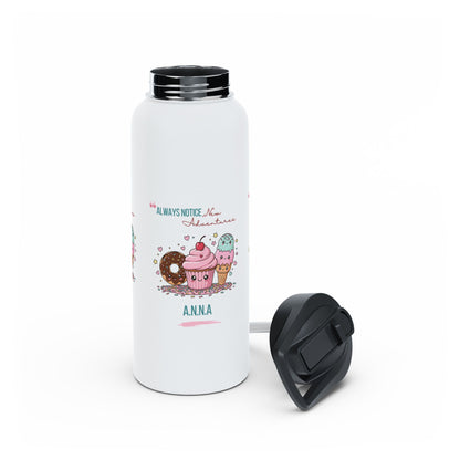 Personalized Initial Quote Sweet Treat Stainless Steel Water Bottle