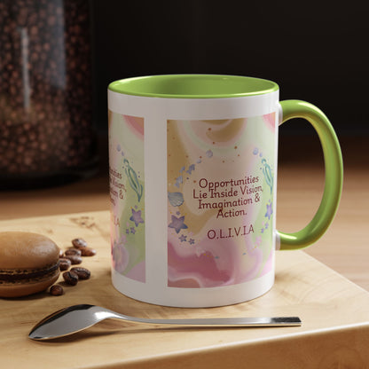 Personalized Ocean Theme Accent Coffee Mug
