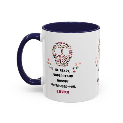 Personalized Initial Floral Skull Accent Coffee Mug