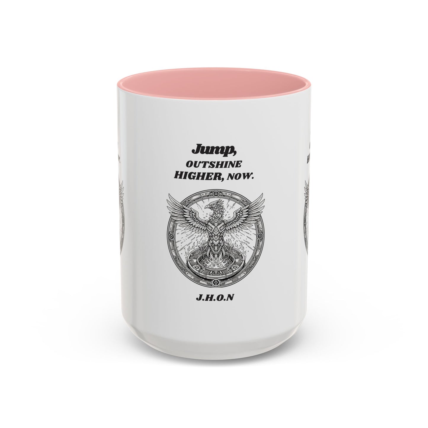 Personalized Eagle Circle Accent Coffee Mug