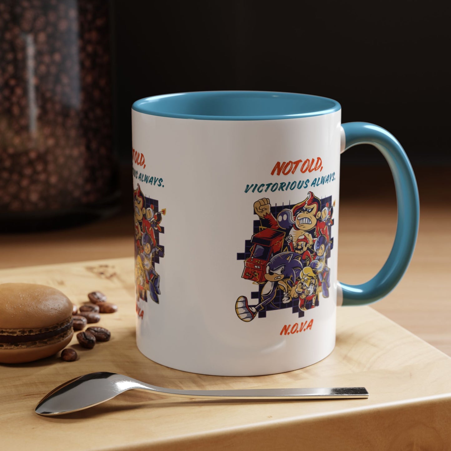 Personalized Victory Cartoon Accent Coffee Mug