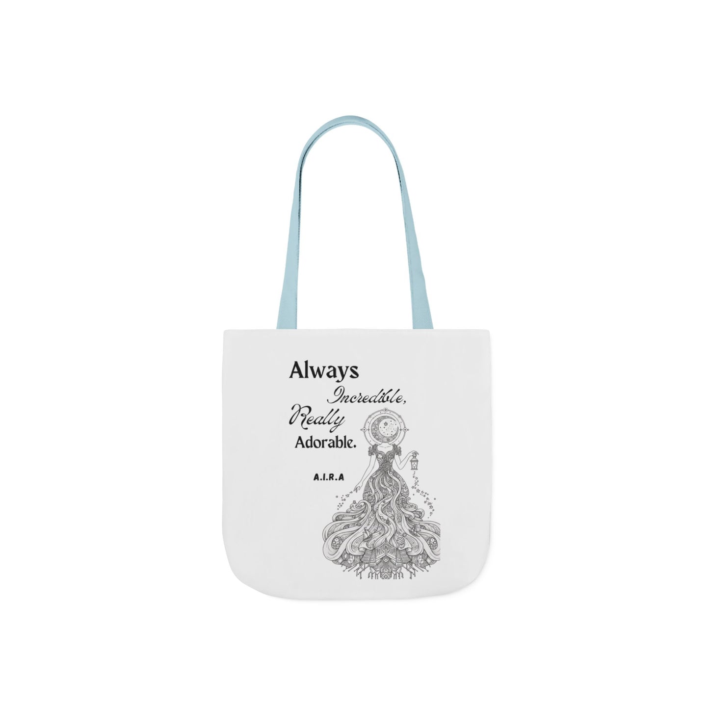 Personalized Initial Quote Light Girl Canvas Tote Custom Name