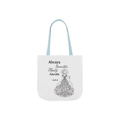 Personalized Initial Quote Light Girl Canvas Tote Custom Name