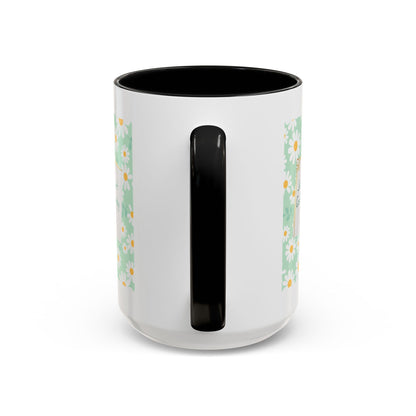 Personalized Floral Message Accent Coffee Mug