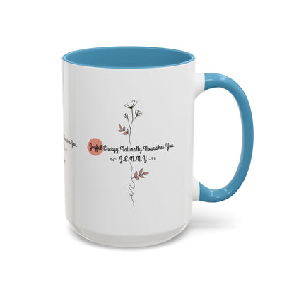 Personalized Initial Floral Minimalist Accent Coffee Mug