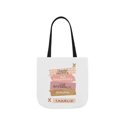 Personalized Initial Quote Note Lines Canvas Tote Custom Name