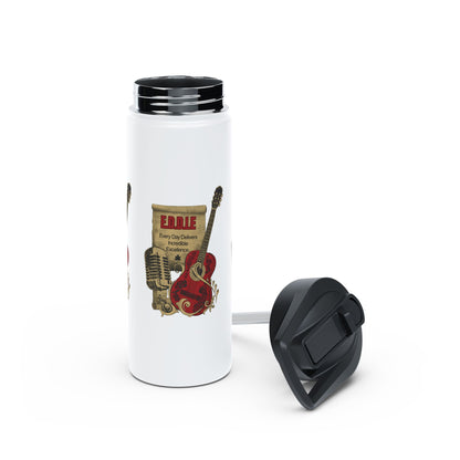 Personalized Initial Quote Guitar Stainless Steel Water Bottle