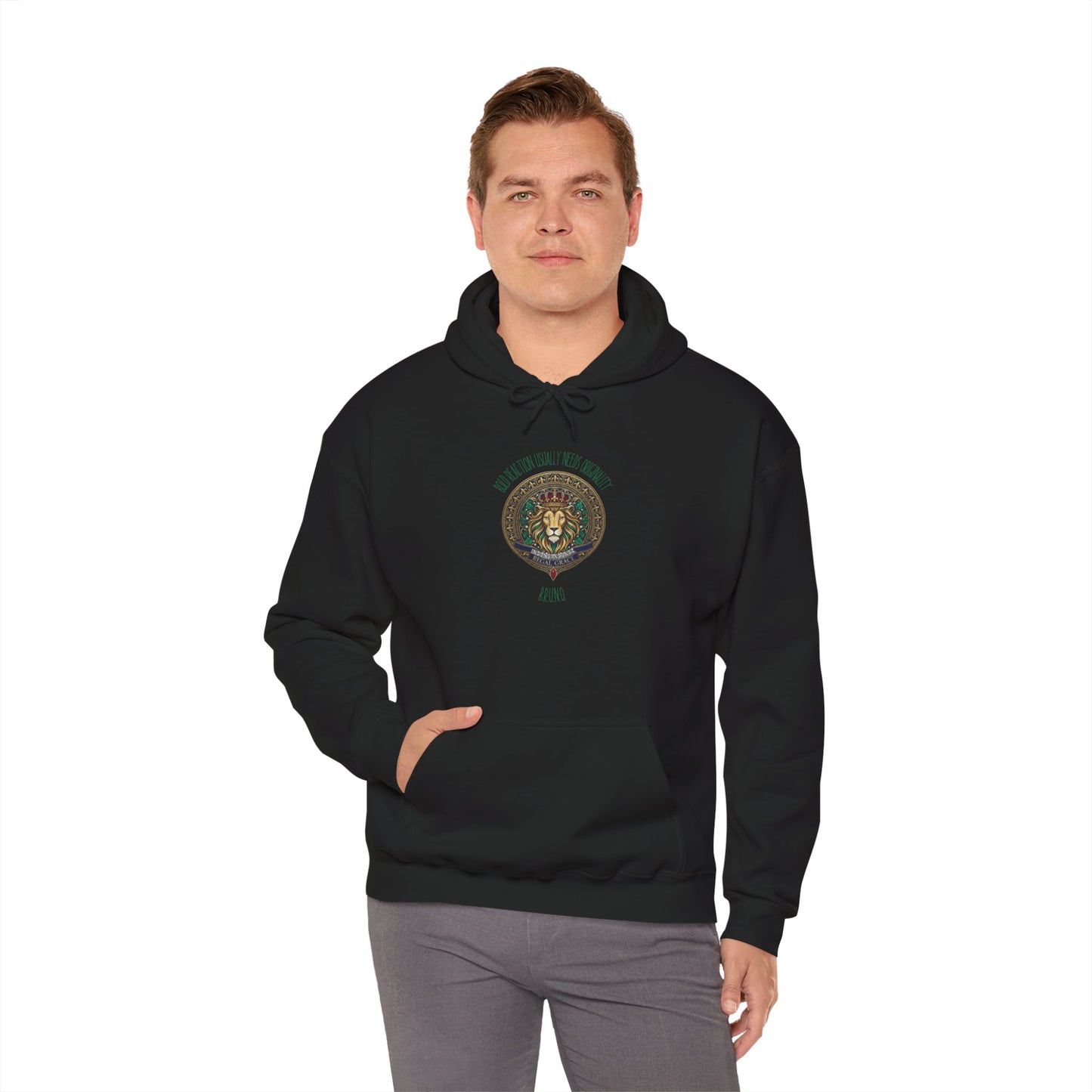 Personalized Lion Crest Hooded Sweatshirt