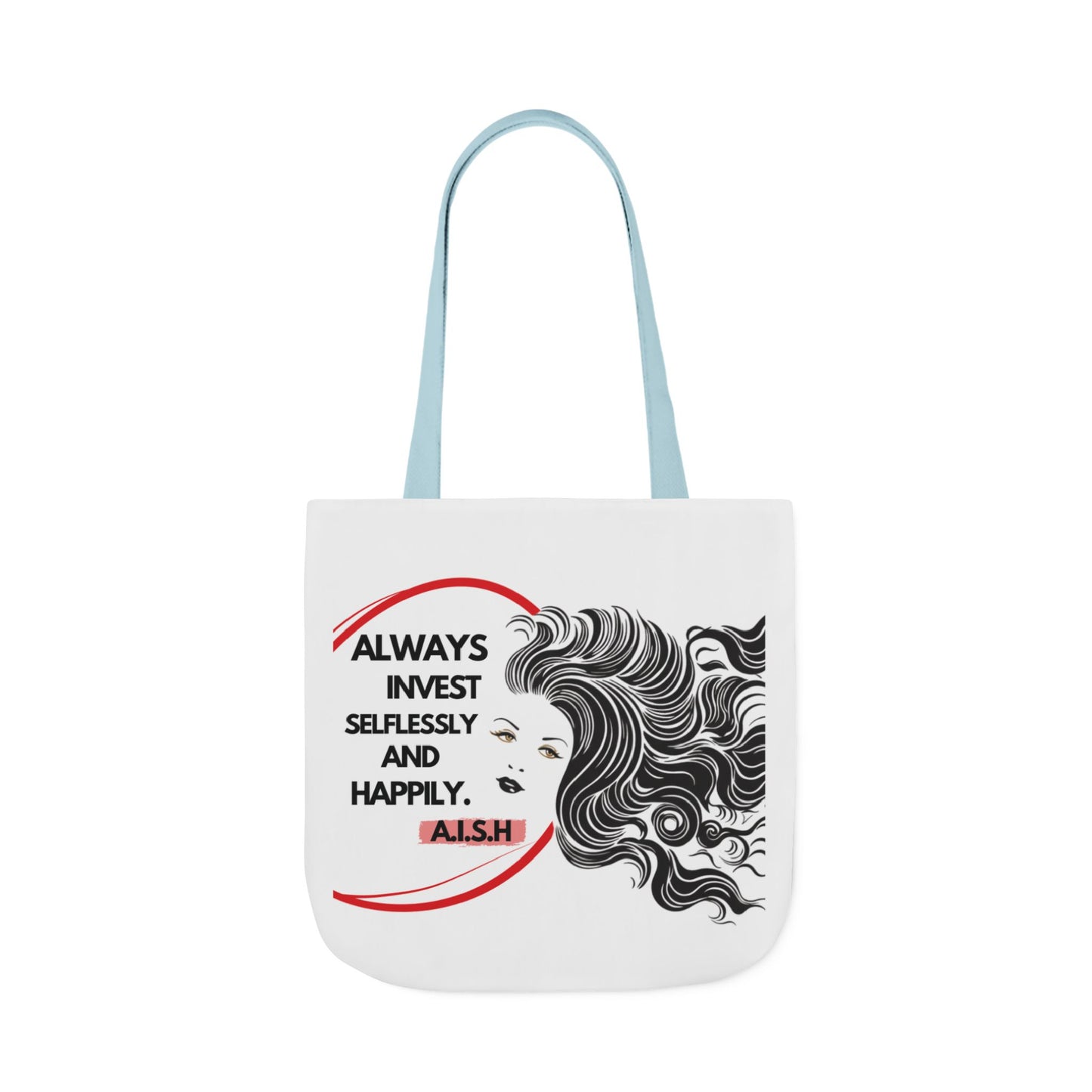 Personalized Initial Quote Inspirational Girl Canvas Tote Custom Name