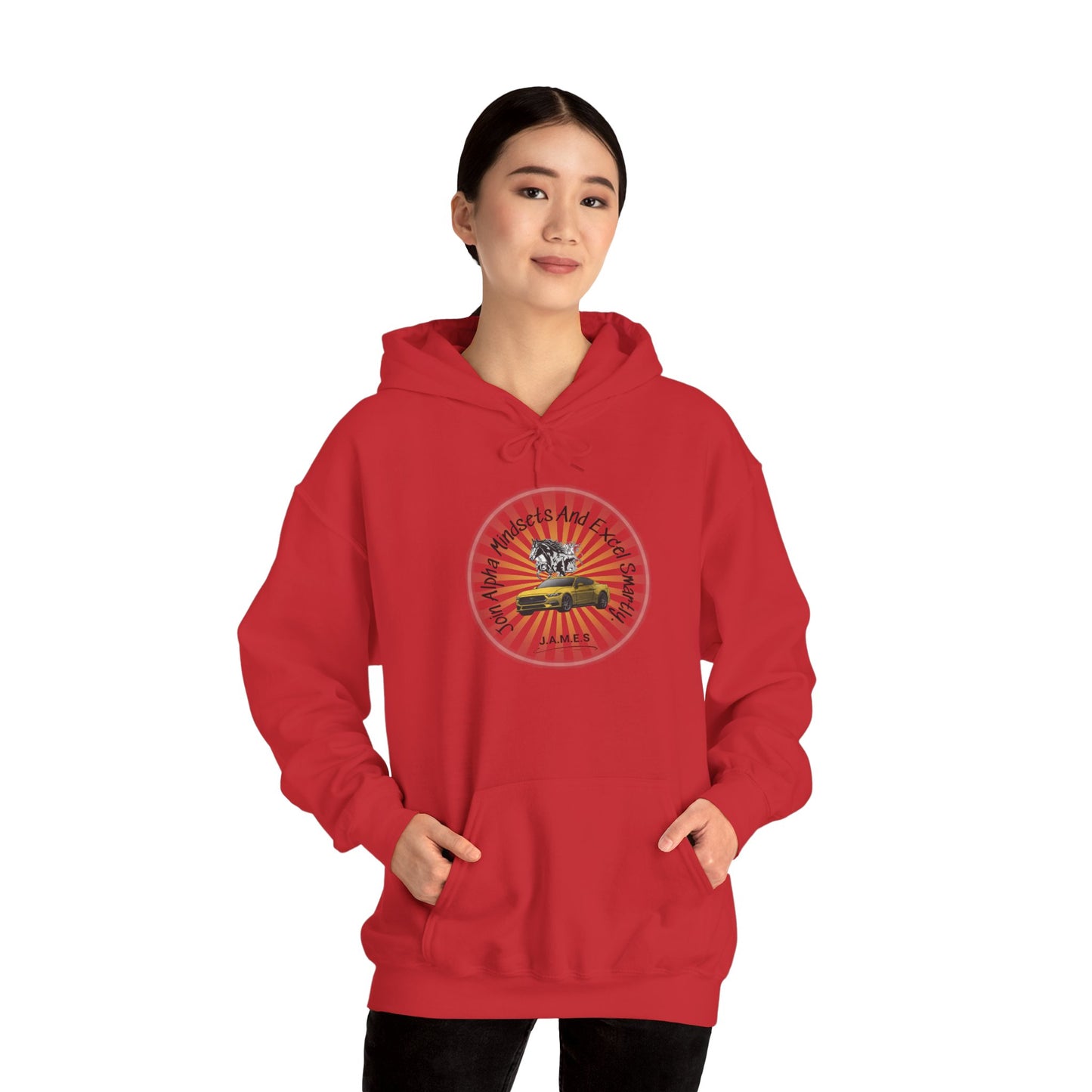 Personalized Car with Horse Hooded Sweatshirt