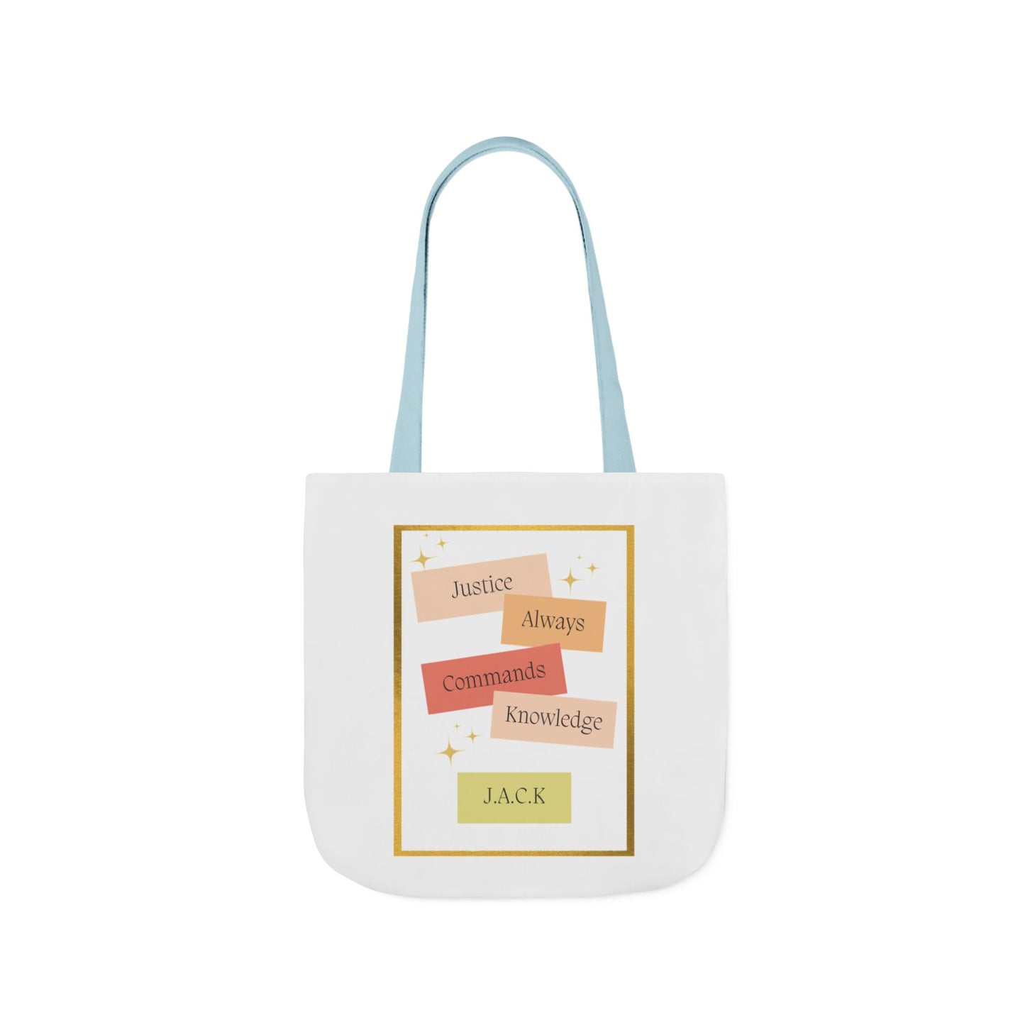 Personalized Initial Quote Inspirational Canvas Tote Custom Name
