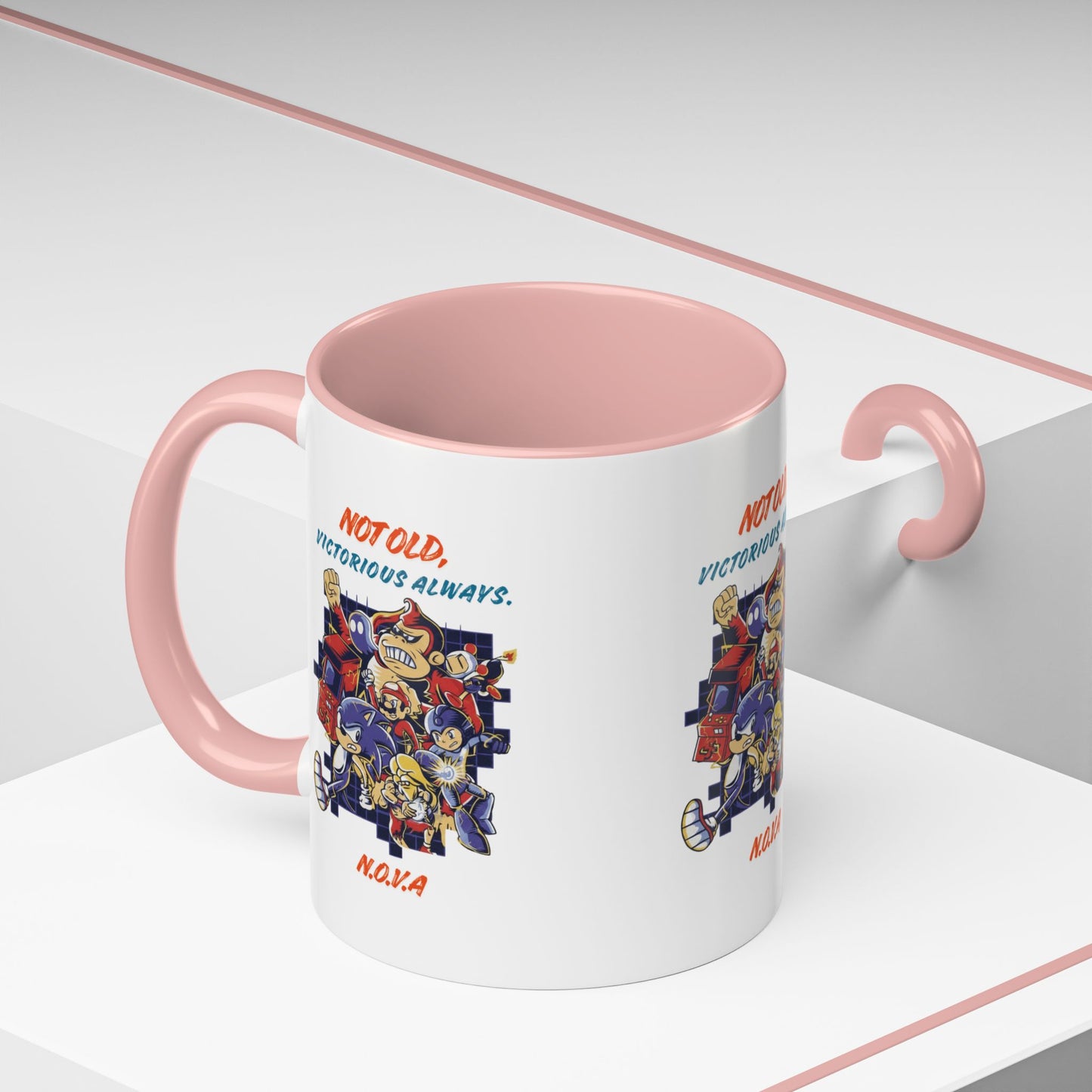 Personalized Victory Cartoon Accent Coffee Mug