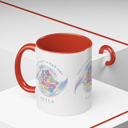 Personalized Initial Cloud Collage Accent Coffee Mug