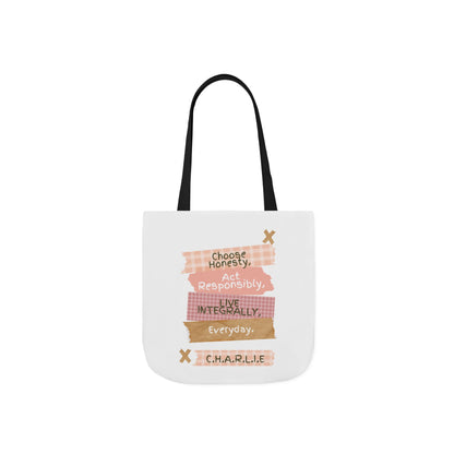 Personalized Initial Quote Note Lines Canvas Tote Custom Name