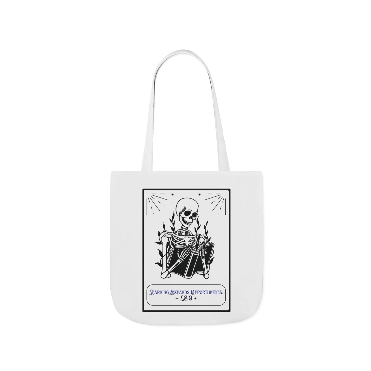 Personalized Initial Quote Skeleton Canvas Tote Custom Name