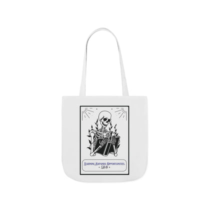 Personalized Initial Quote Skeleton Canvas Tote Custom Name