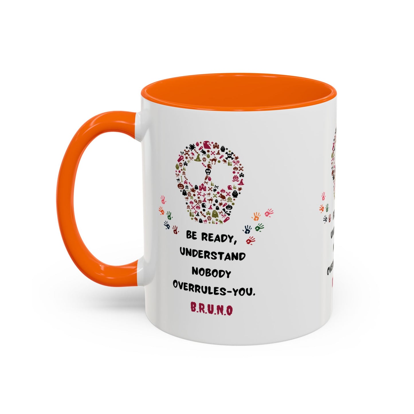 Personalized Initial Floral Skull Accent Coffee Mug