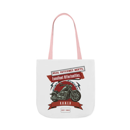 Personalized Initial Quote Motorcycle Canvas Tote Custom Name