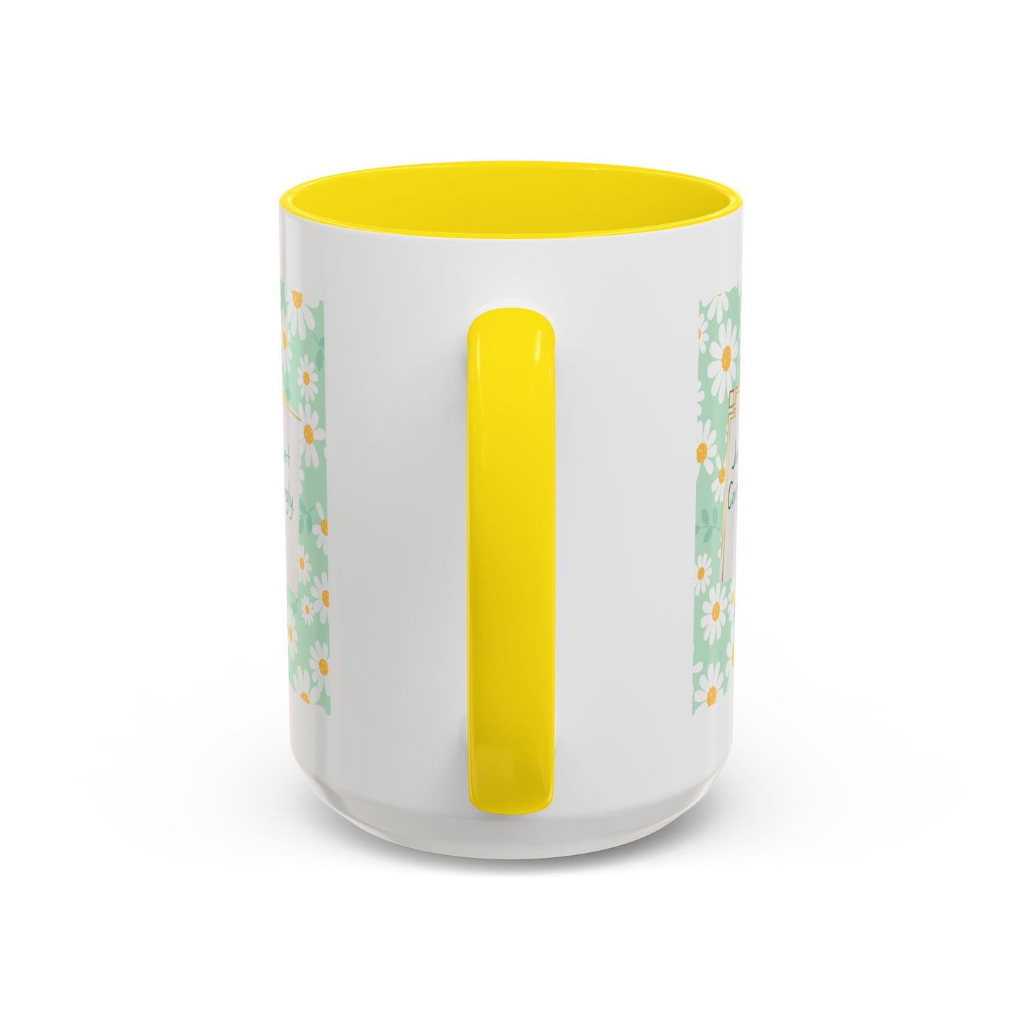 Personalized Floral Message Accent Coffee Mug