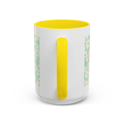 Personalized Floral Message Accent Coffee Mug