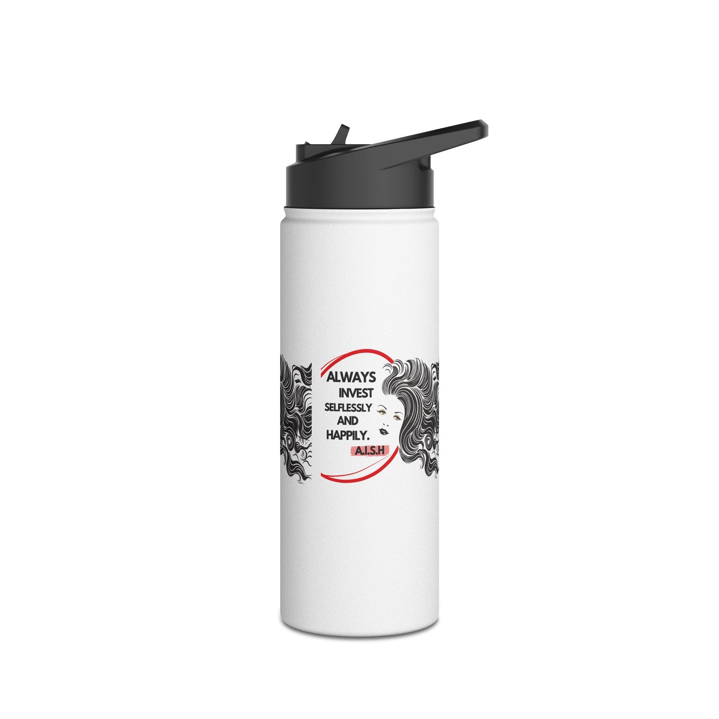 Personalized Initial Quote Inspirational Girl Stainless Steel Water Bottle