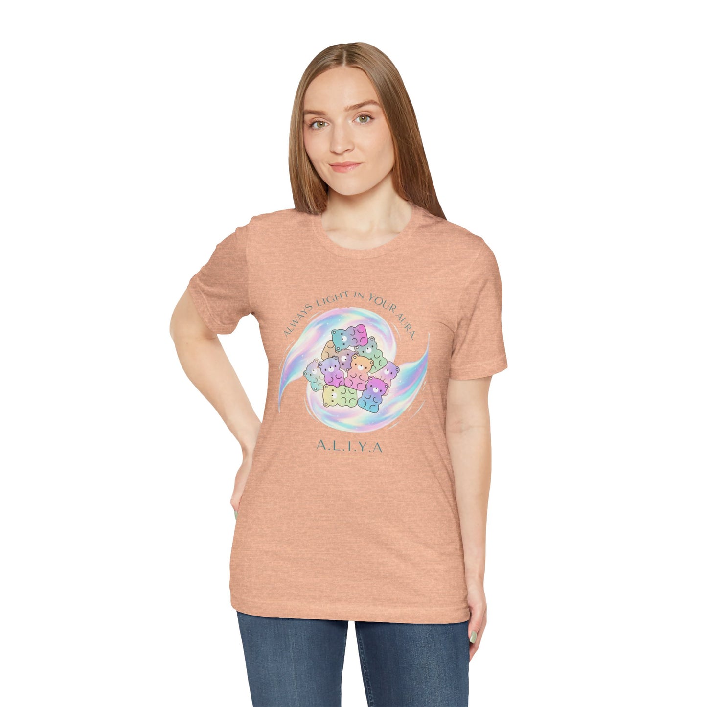 Personalized Pastel Teddy Heart Tee