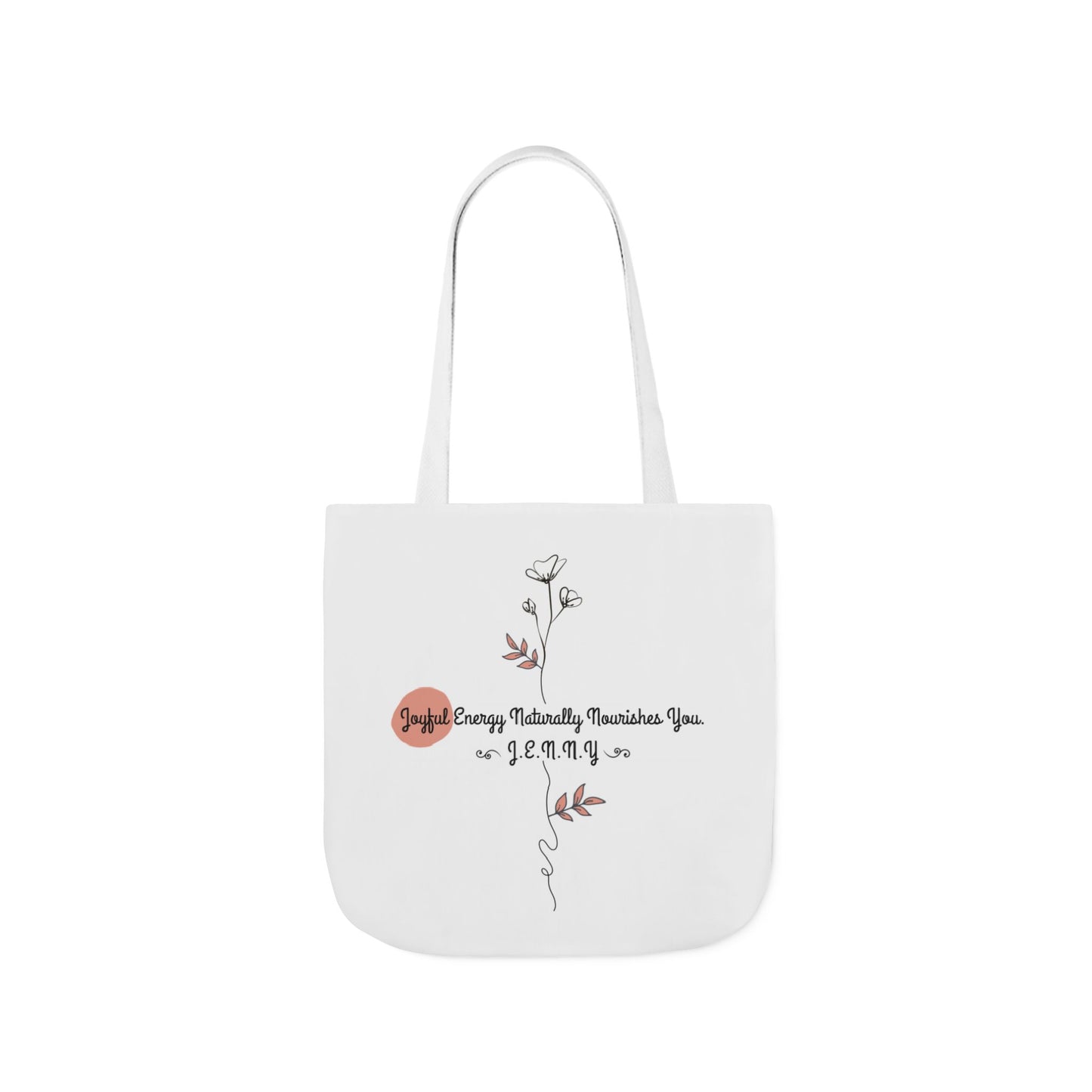 Personalized Initial Quote Floral Minimalist Canvas Tote Custom Name