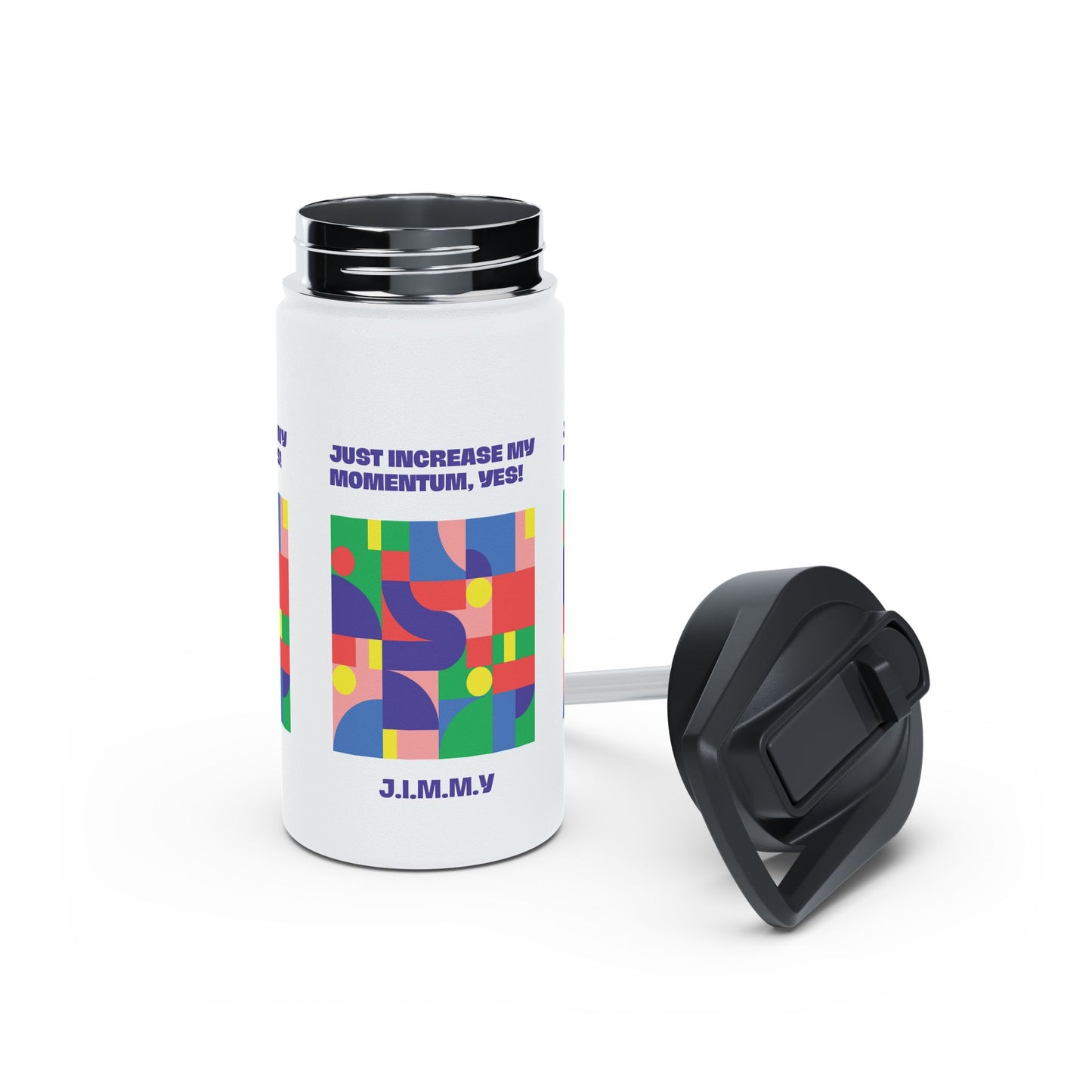 Personalized Initial Quote Colorful Momentum Stainless Steel Water Bottle