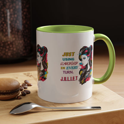 Personalized Vintage Girl Accent Coffee Mug