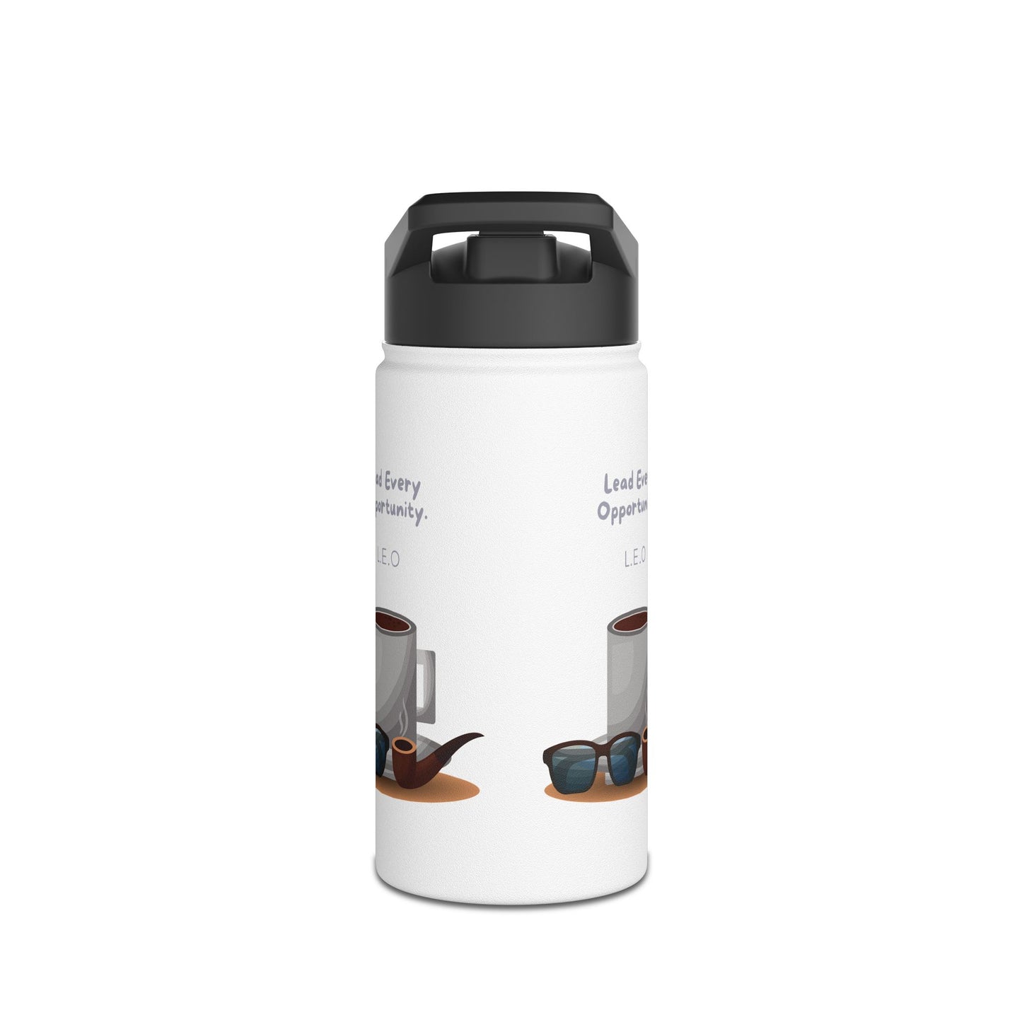 Personalized Initial Quote Sunglasses and Coffee Stainless Steel Water Bottle