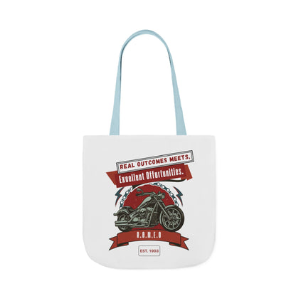 Personalized Initial Quote Motorcycle Canvas Tote Custom Name