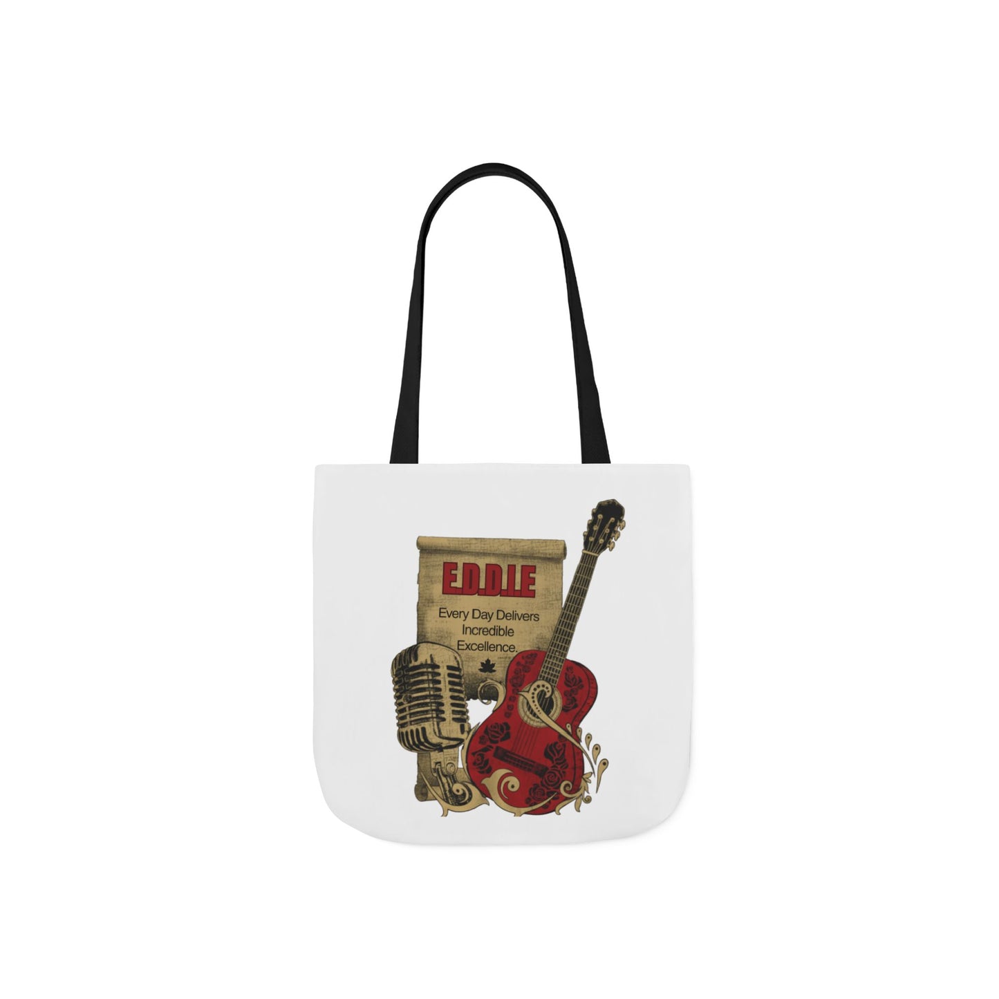 Personalized Initial Quote Guitar Canvas Tote Custom Name