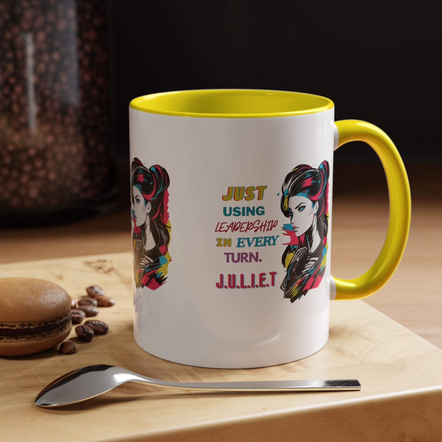 Personalized Vintage Girl Accent Coffee Mug