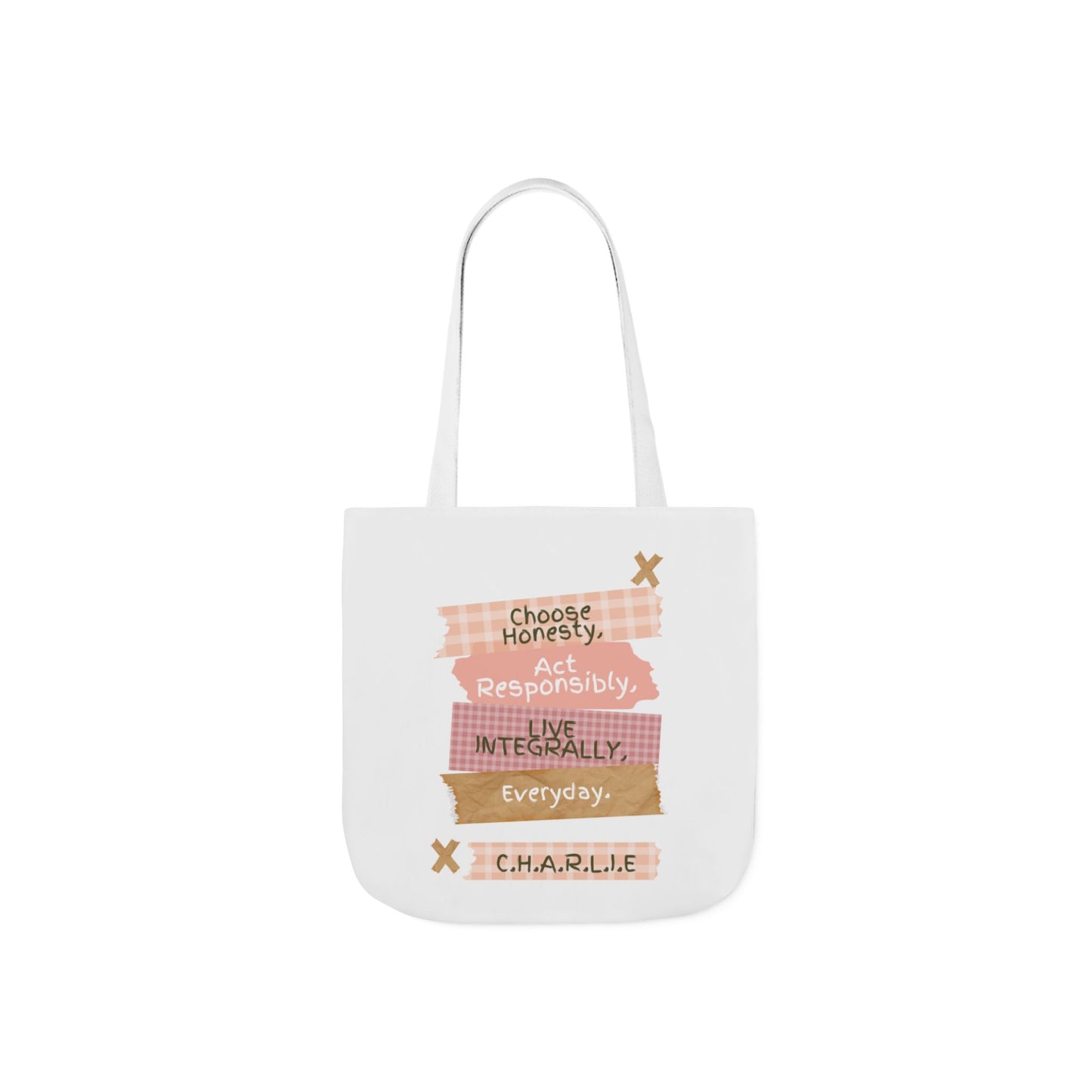 Personalized Initial Quote Note Lines Canvas Tote Custom Name