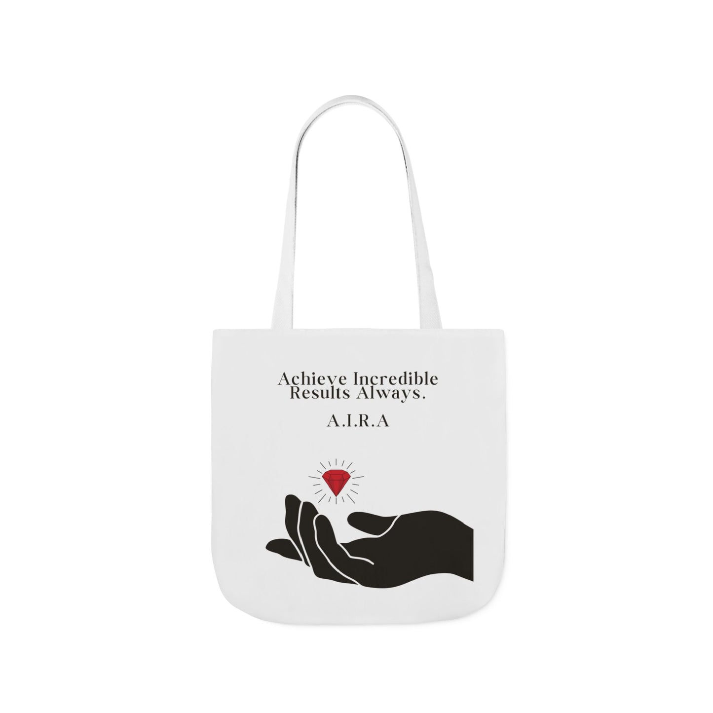 Personalized Initial Quote Gem Hand Canvas Tote Custom Name