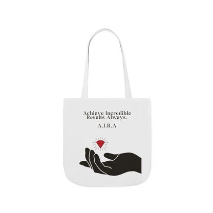 Personalized Initial Quote Gem Hand Canvas Tote Custom Name