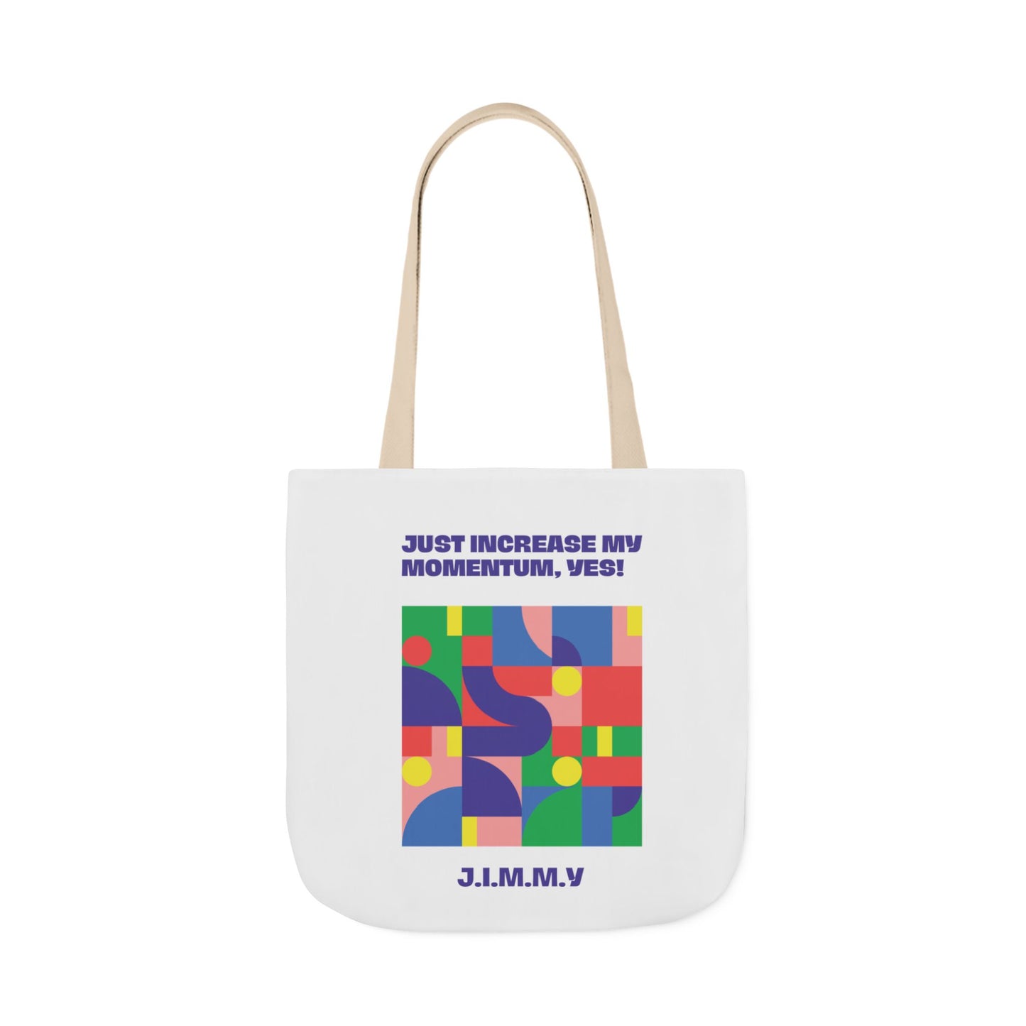 Personalized Initial Quote Colorful Momentum Canvas Tote Custom Name
