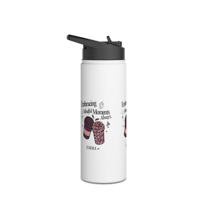 Personalized Initial Quote Coffee Cup Stainless Steel Water Bottle