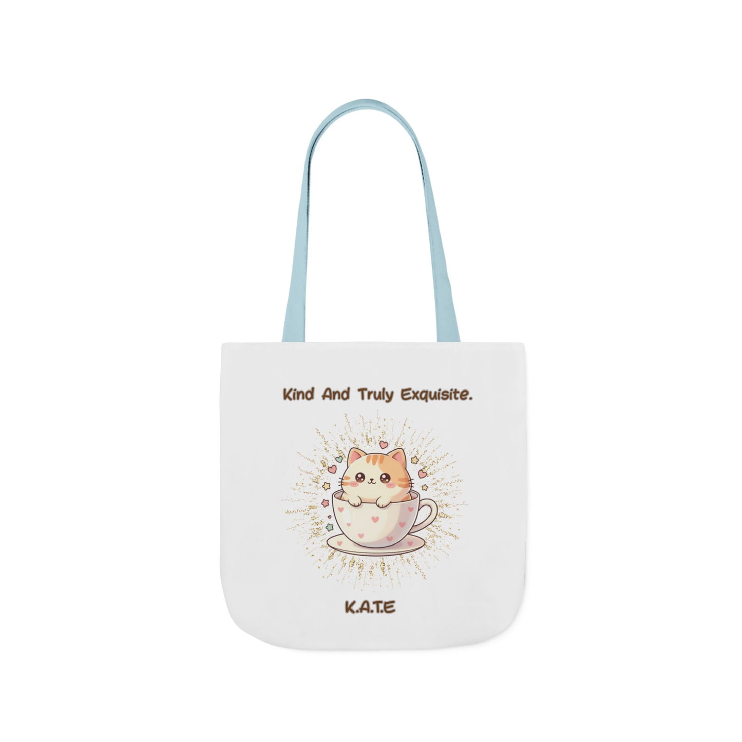 Personalized Initial Quote Exquisite Cat Canvas Tote Custom Name