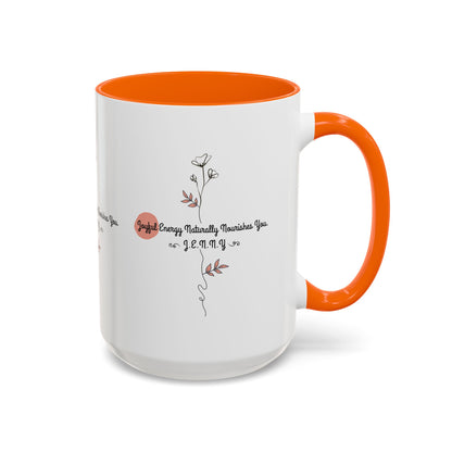 Personalized Initial Floral Minimalist Accent Coffee Mug