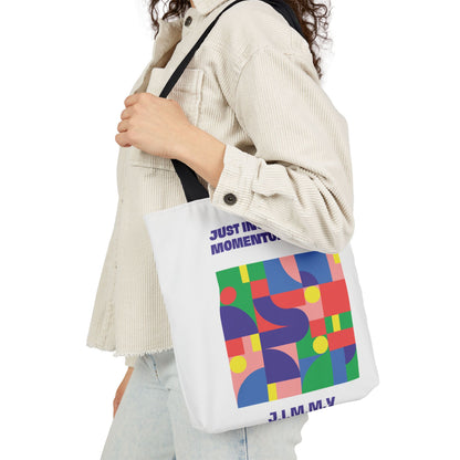 Personalized Initial Quote Colorful Momentum Canvas Tote Custom Name