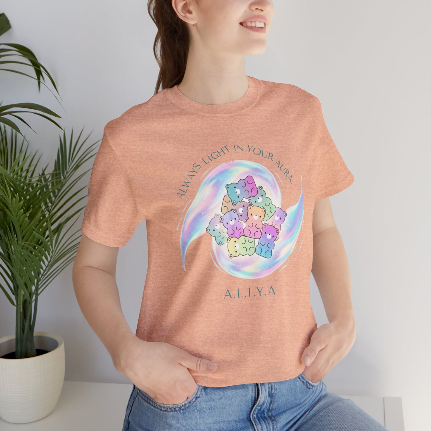 Personalized Pastel Teddy Heart Tee