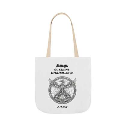 Personalized Initial Quote Circled Eagle Canvas Tote Custom Name