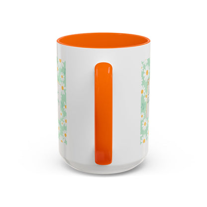 Personalized Floral Message Accent Coffee Mug