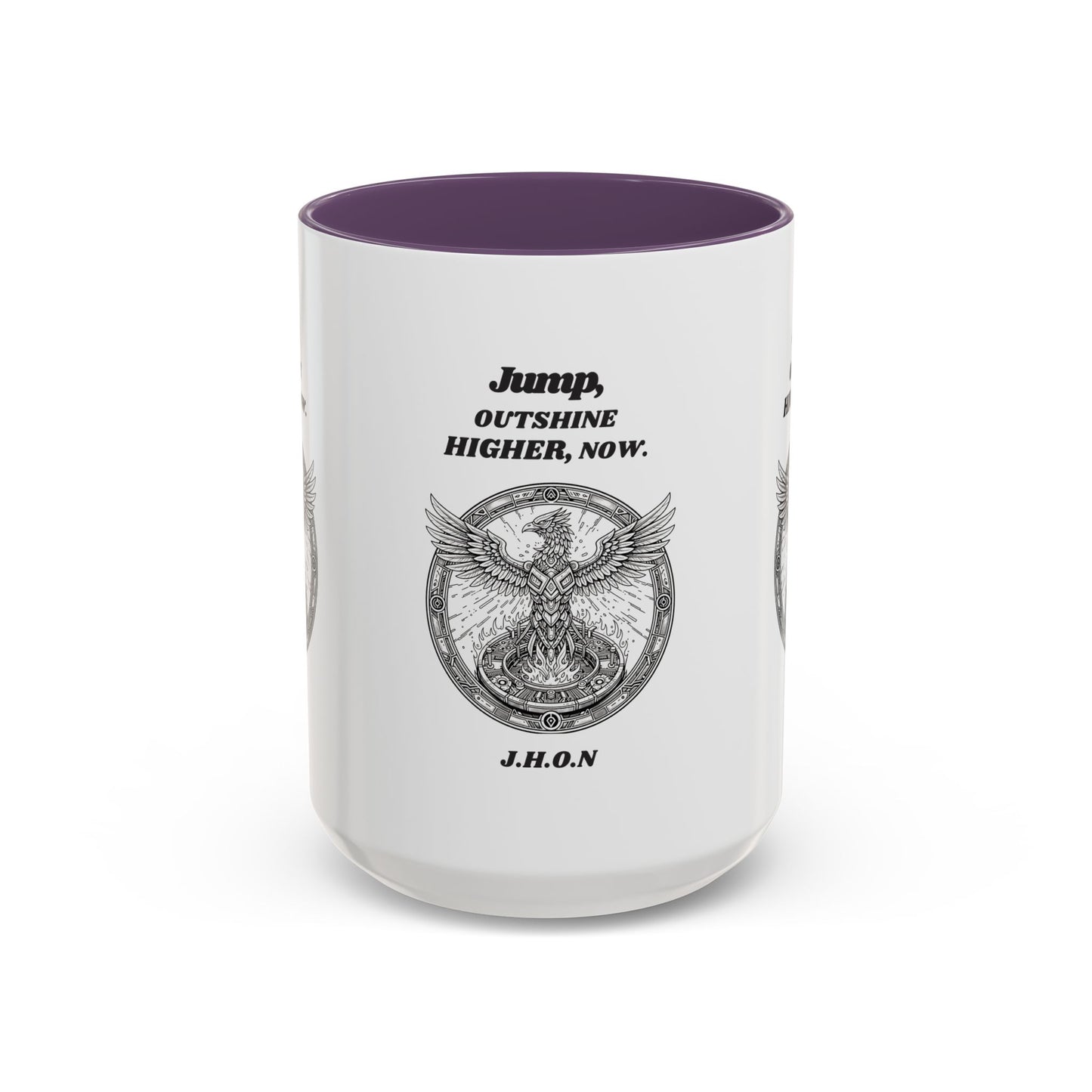 Personalized Eagle Circle Accent Coffee Mug