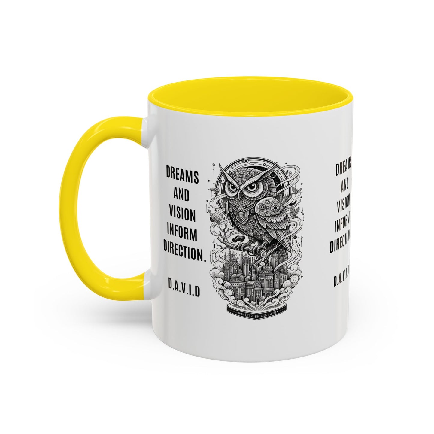 Personalized Owl Vision Accent Coffee Mug